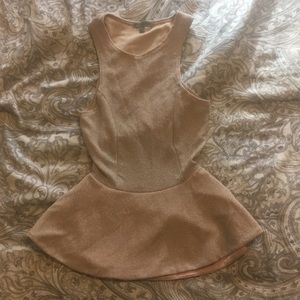 Peplum Glitter Top CutOut Back